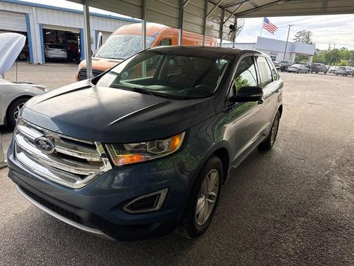 Blue 2018 Ford Edge SEL