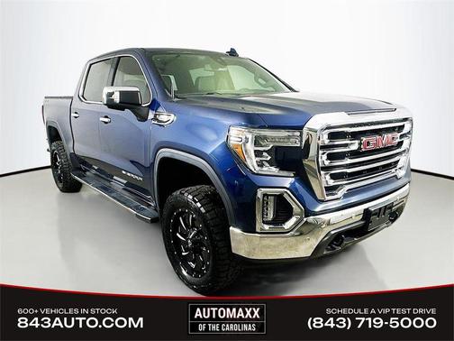 Pacific Blue Metallic 2021 GMC Sierra 1500 SLT