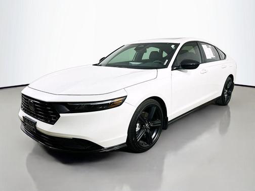 Platinum White Pearl 2025 Honda Accord Hybrid Sport-L