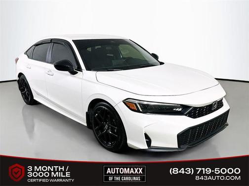Platinum White 2025 Honda Civic Sport