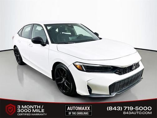 Platinum White Pearl 2025 Honda Civic Sport