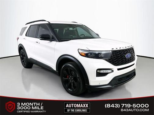 Star White Metallic Tri-Coat 2022 Ford Explorer ST