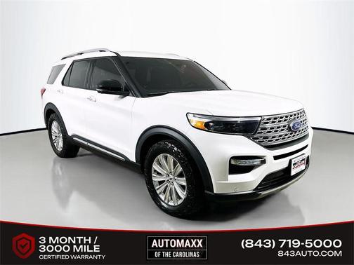 Star White Metallic Tri-Coat 2023 Ford Explorer Limited