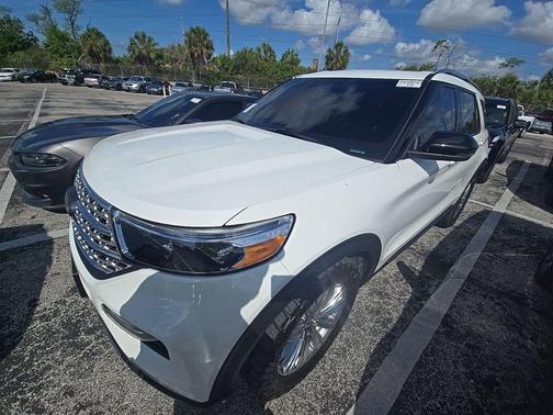 Star White Metallic Tri-Coat 2023 Ford Explorer Limited