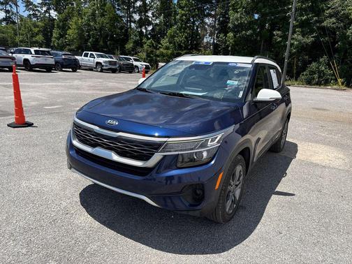 Dark Ocean Blue/White Roof 2021 Kia Seltos S