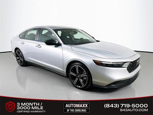 Solar Silver Metallic 2024 Honda Accord Hybrid Sport