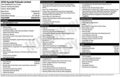2020 Hyundai PALISADE Limited