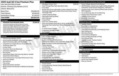 2025 Audi Q3 45 S line Premium Plus