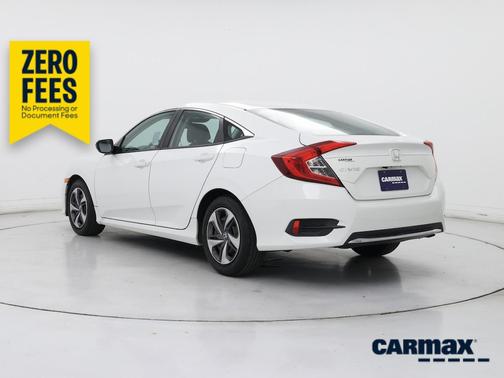 White 2019 Honda Civic LX