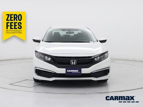 White 2019 Honda Civic LX