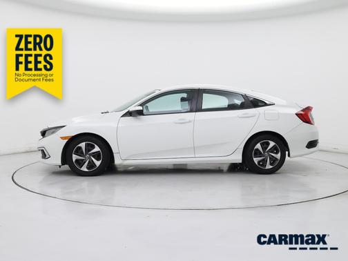 White 2019 Honda Civic LX
