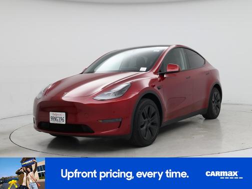 Red 2025 Tesla Model Y Long Range