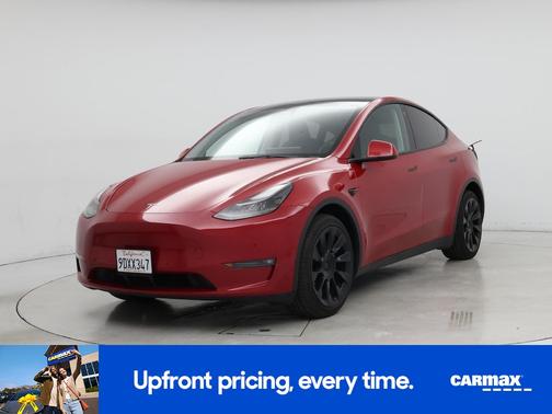 Red 2023 Tesla Model Y Long Range