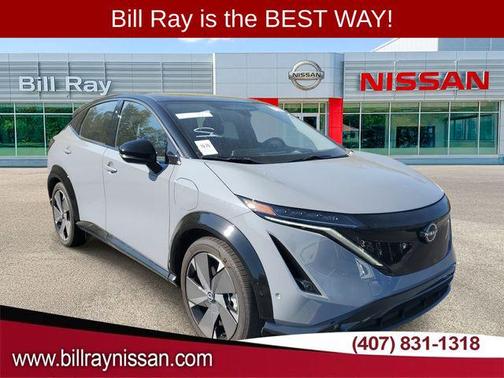 Boulder Gray Pearl/Black Diamond Pearl 2024 Nissan ARIYA PLATINUM+