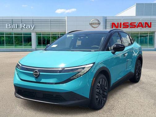 Seabreeze Blue Pearl/Black 2026 Nissan Leaf PLATINUM+