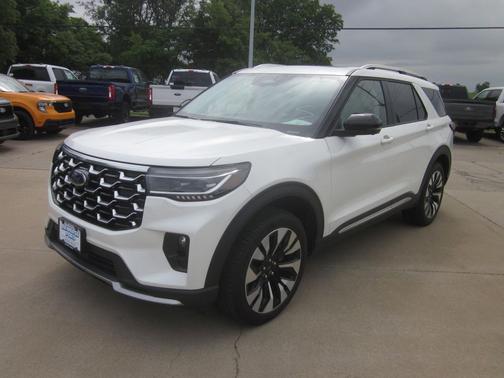 White Metallic 2025 Ford Explorer Platinum