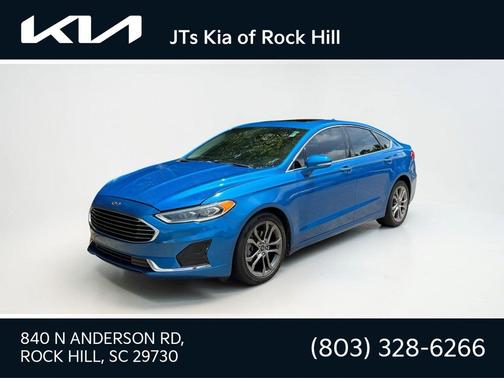 Blue 2019 Ford Fusion SEL