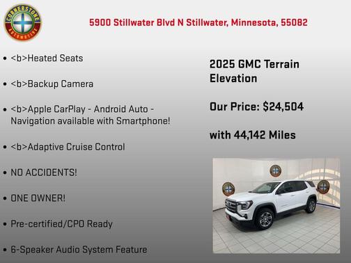 Summit White 2025 GMC Terrain Elevation