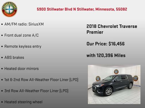 Mosaic Black Metallic 2018 Chevrolet Traverse Premier