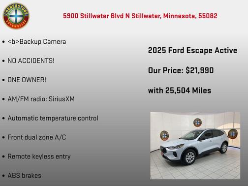 Silver Metallic 2025 Ford Escape Active