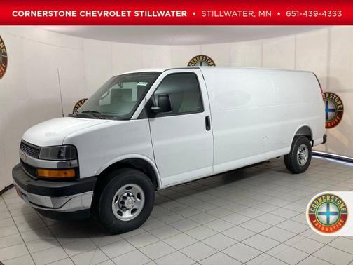 Summit White 2026 Chevrolet Express 3500 3500 Extended Wheelbase, WT, RWD