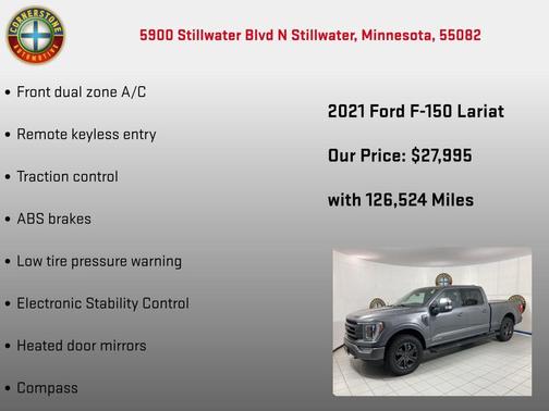 Gray 2021 Ford F-150 Lariat