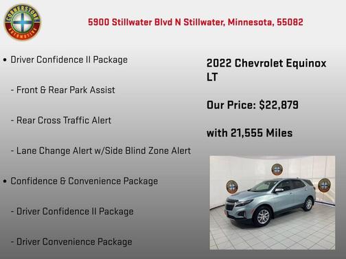 Seaglass Blue Metallic 2022 Chevrolet Equinox 1LT