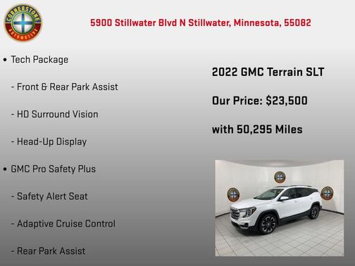 Summit White 2022 GMC Terrain SLT
