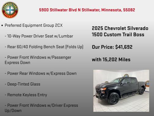 2025 Chevrolet Silverado 1500 Custom Trail Boss