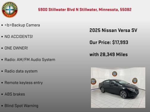 Super Black Metallic 2025 Nissan Versa 1.6 SV