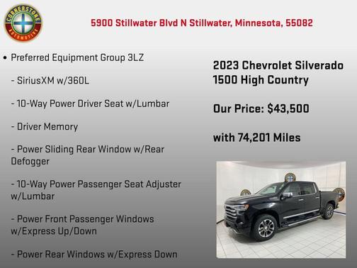 Black 2023 Chevrolet Silverado 1500 High Country