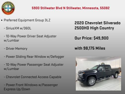 Black 2020 Chevrolet Silverado 2500 High Country