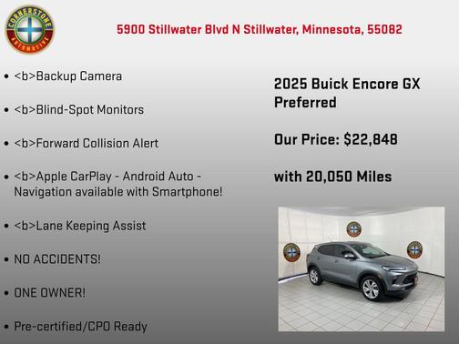Moonstone Gray Metallic 2025 Buick Encore GX Preferred