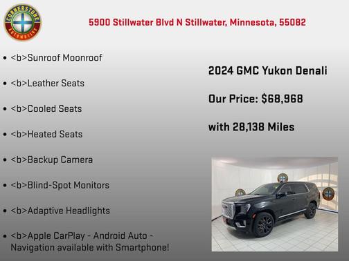 Onyx Black 2024 GMC Yukon Denali