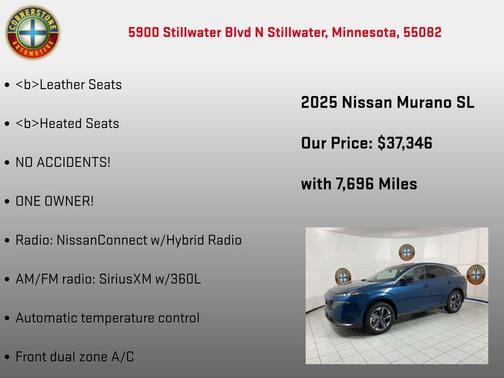 Blue 2025 Nissan Murano SL