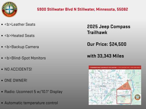 Bright White Clearcoat 2025 Jeep Compass Trailhawk