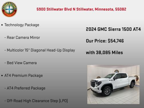 Summit White 2024 GMC Sierra 1500 AT4