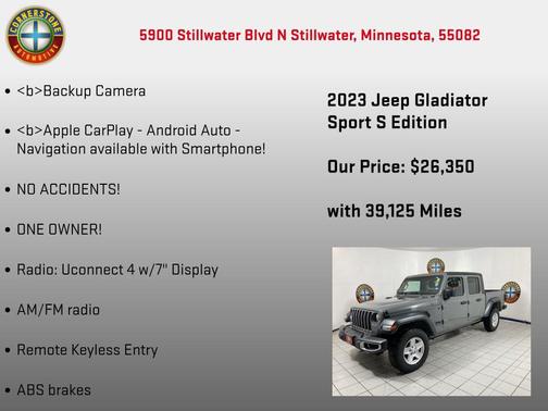 2023 Jeep Gladiator Sport S