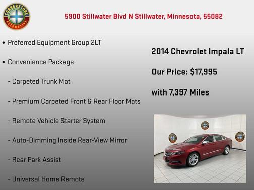 Red 2014 Chevrolet Impala 2LT