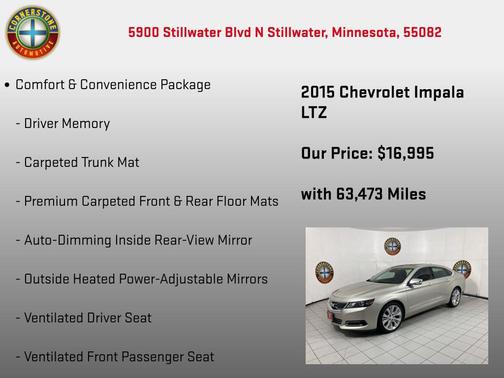 Champagne Silver Metallic 2015 Chevrolet Impala LTZ