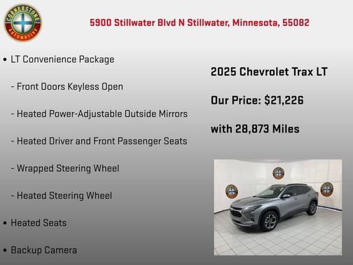 Gray 2025 Chevrolet Trax LT