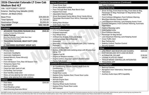 2026 Chevrolet Colorado LT