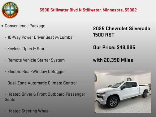 Summit White 2025 Chevrolet Silverado 1500 RST