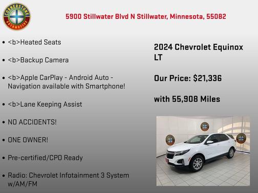 Summit White 2024 Chevrolet Equinox 1LT