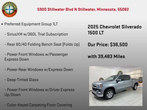 Sterling Gray Metallic 2025 Chevrolet Silverado 1500 LT