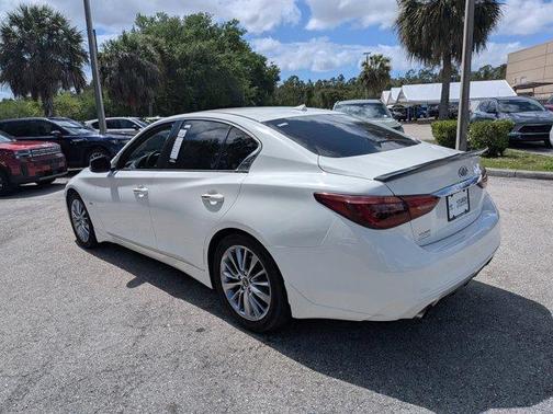 Pure White 2018 INFINITI Q50 3.0t LUXE