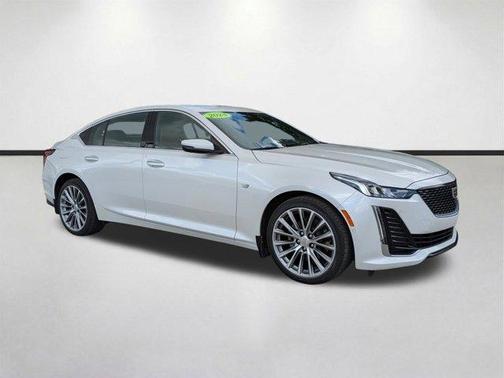 Crystal White Tri-Coat 2024 Cadillac CT5 Premium Luxury AWD