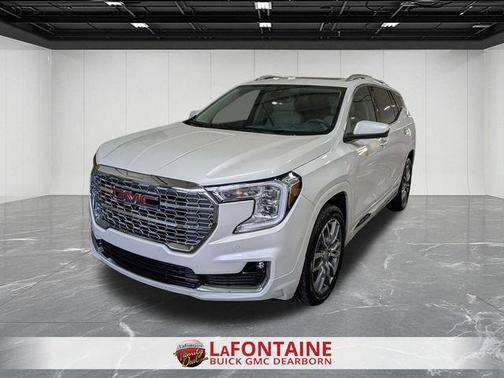 White Frost Tricoat 2023 GMC Terrain Denali