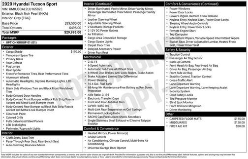 2020 Hyundai TUCSON Sport