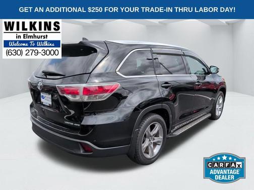 Midnight Black Metallic 2016 Toyota Highlander Limited